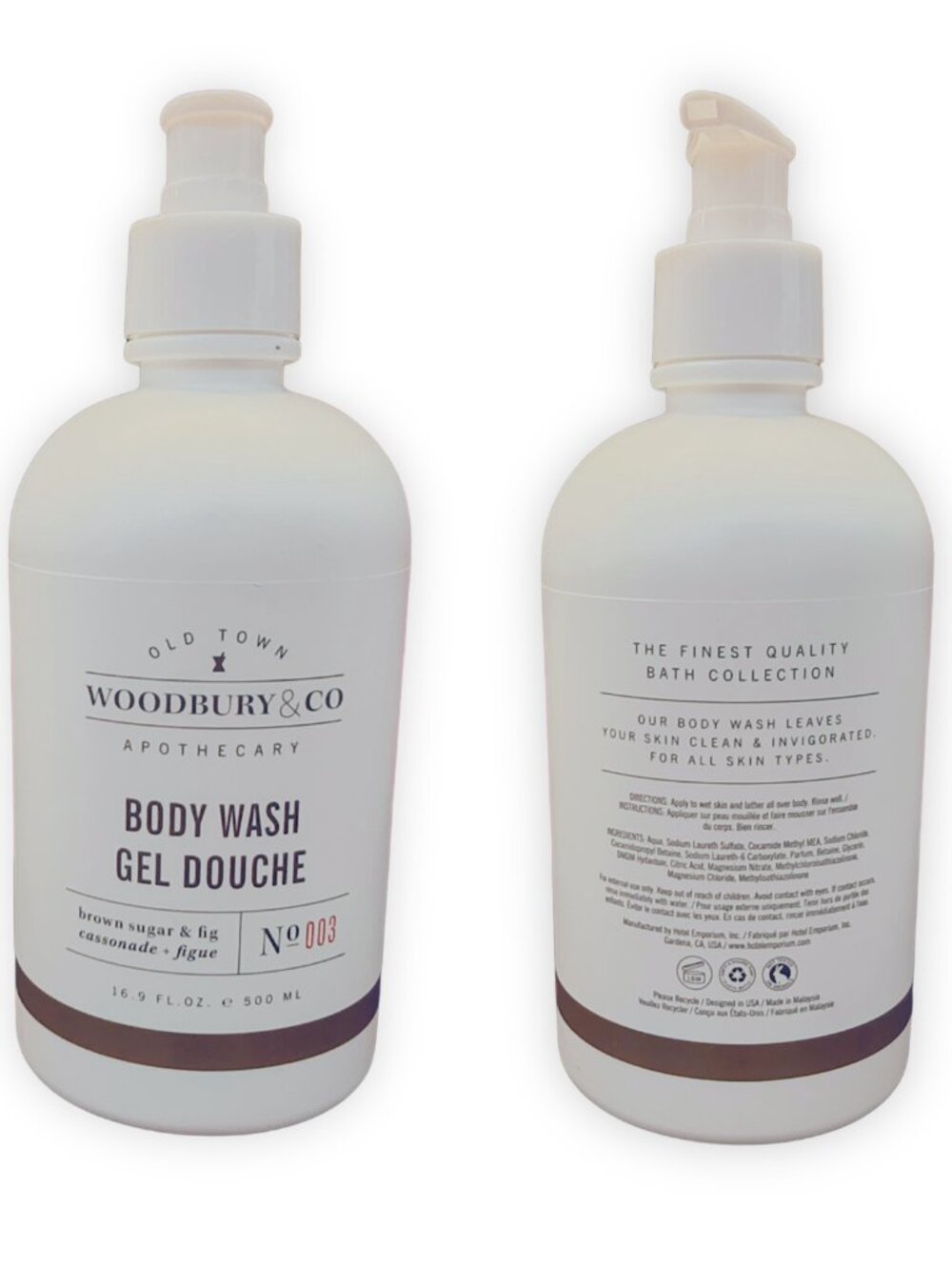 Woodbury & Co Moisturizing Body Lotion & Wash Brown Sugar & Fig Large 16.9oz Ea - Picture 4 of 5